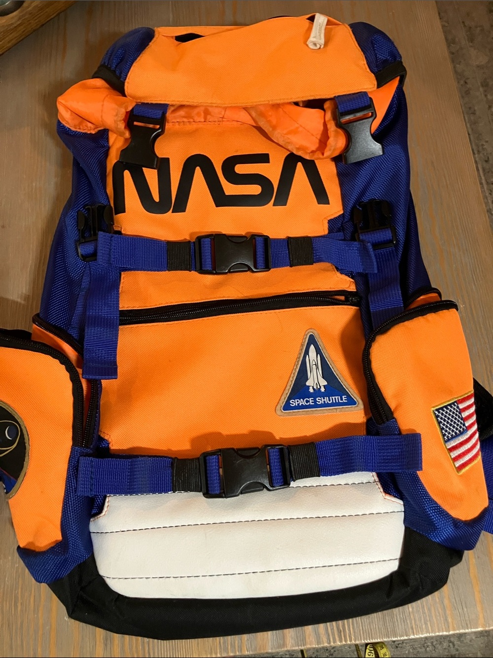 NASA Kids' Orange and Blue Space Shuttle Backpack